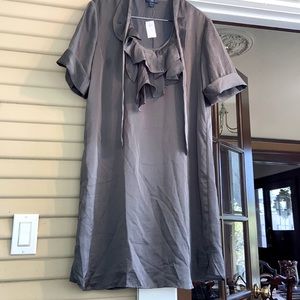 NWT  GAP Silky Dark Olive DRESS Large